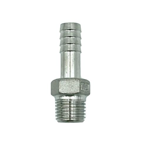 Slangtule inschroef NPT1/4" slang 9mmRVS