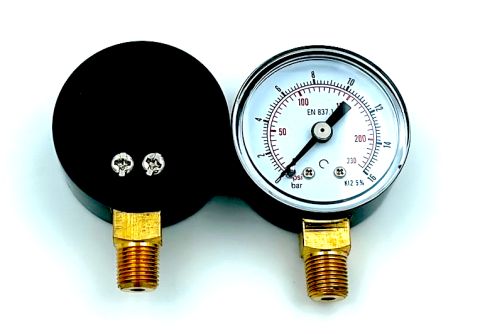Mano O.A. &oslash;40 G1/8'' 0-16 bar zwart