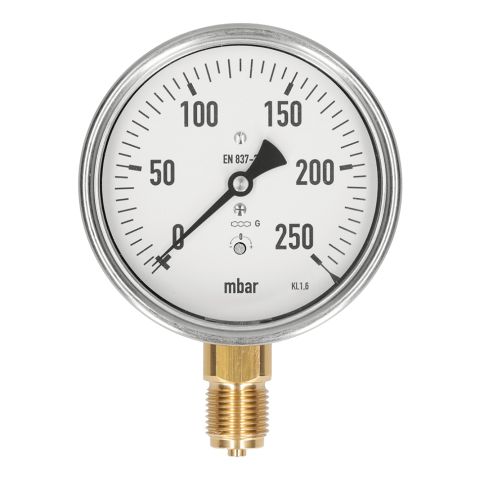 Mano O.A. &oslash;100 G1/2'' 0-100mbar RVSkast