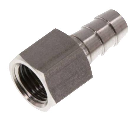 Slangtule opschroef G1/4" slang 9mm.RVS