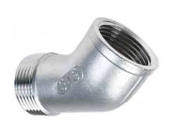 RVS Knie bi-bu 45° 3"