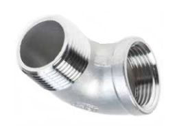 RVS Knie bi-bu 90° 1/4"