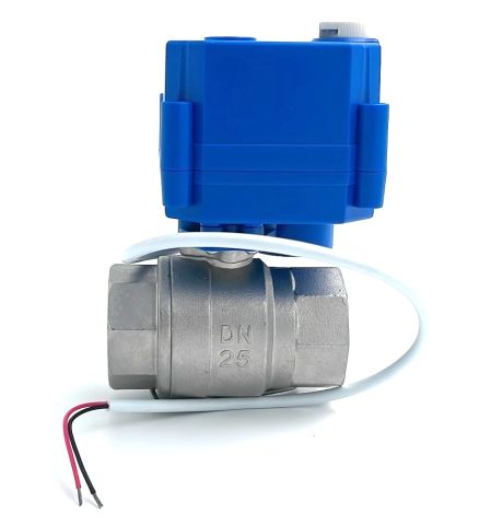 2-weg kogelkr. elektr. G1'' 9-24V man.o.