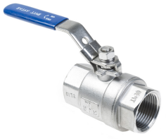 RVS Kogelkraan 2-delig dr/dr 1 1/4"DN32