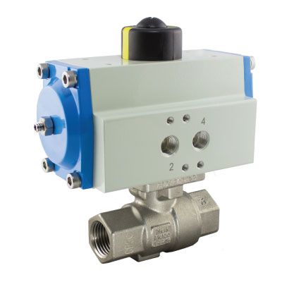 2-weg RVS kogelkr. pneum. G1 1/2''  DW