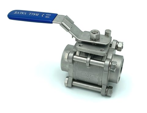 RVS Kogelkraan 3-delig FB las/las 3"