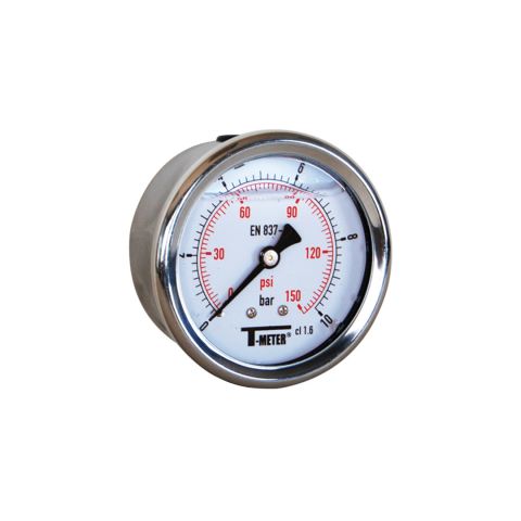 Mano RVS A.A. &oslash;63 G1/4'' 0-10 bar glyc.