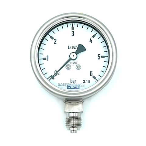 Mano O.A. ø63 G1/4'' 0-6 bar RVS