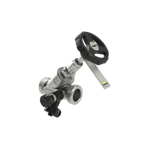 RVS Stopkraan met aftap G3/4'' DN15