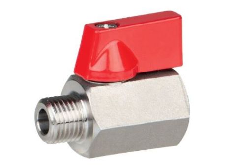 Mini kogelkraan G1/8 bixbu. RVS