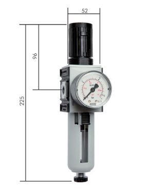 Filter G1/4'' 0.5 - 8bar ATEX + mano 50