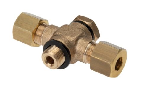 Banjo T-knelkoppelling 8 x G1/4 Ms
