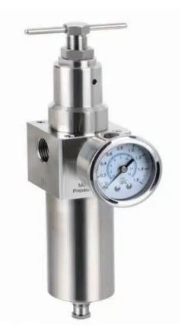 RVS filterreduceer G1/4'' + mano+beugel