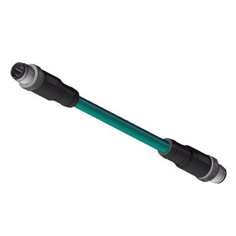 M12 (D) 4p plug 5m ethernet