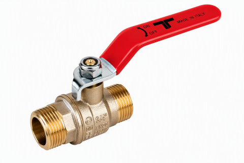 2-weg kogelkraan G3/4'' bu. DVGW, rood