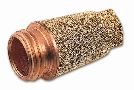 Geluiddemper G1/8'' sinterbrons vierkant