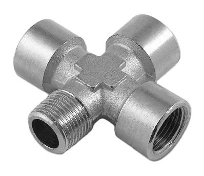 Kruisstuk 3x bi 1x bu G1/4"xR1/4"