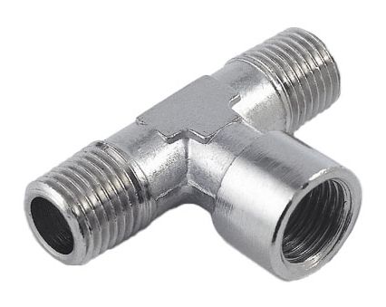 T-stuk 2x bu 1x bi R3/8"xG3/8"