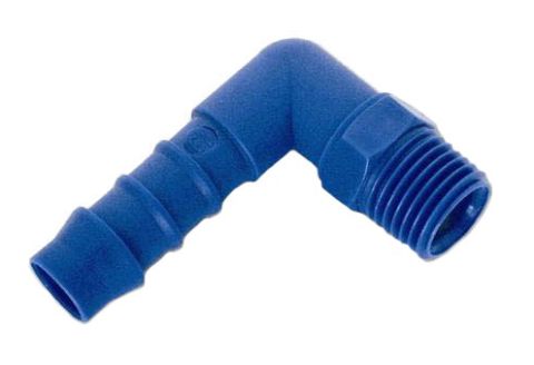 Knie slangpilaar 8mm x R1/8'' kunststof