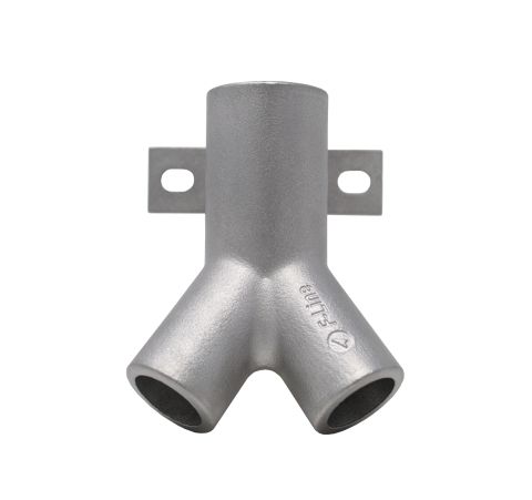 Muurkoppeling dubbel 1xG3/4 2xG1/2 RVS