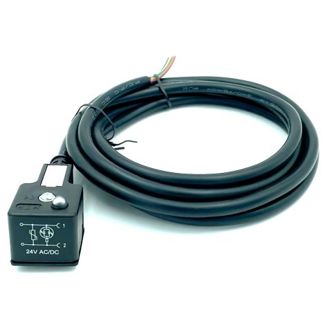 Stekker vierkant Norm A + kabel 2m LED