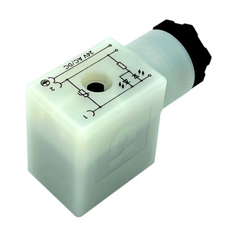 Stekker rechthoek Norm B + LED/VDR