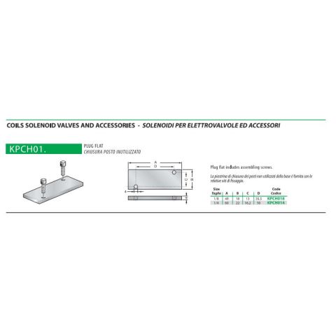 Blank plate K-Manifold 1/8"