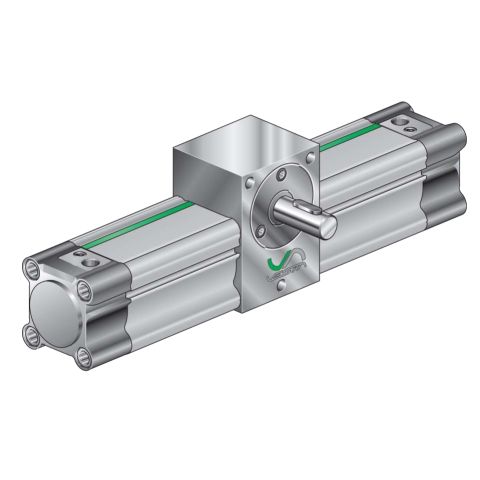 Rotatiecilinder ø100mm rot.180°male, bas