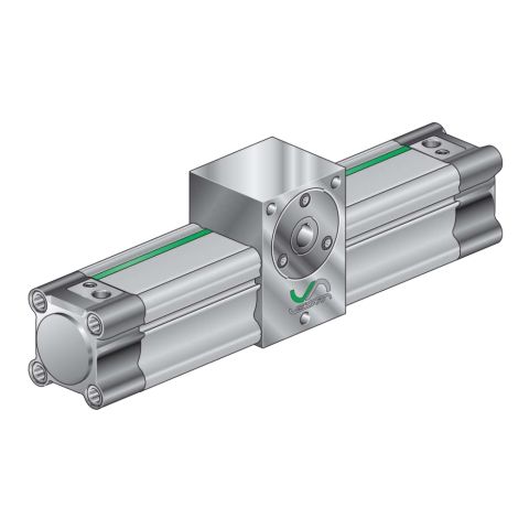 Rotatiecilinder ø100mm rot.180°fem., bas