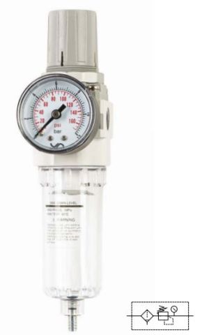 Filter reduceer G1/4" 0,5-8,5 Bar