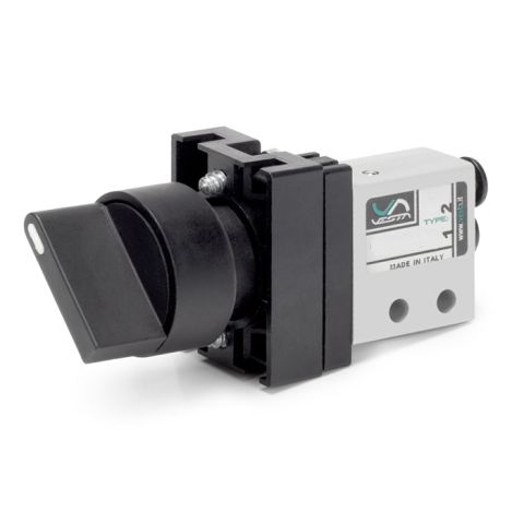 2/2 ventiel NC draaiknop zwart ø4mm bi